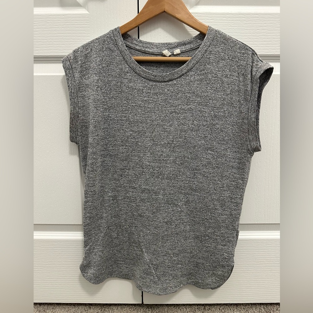 GAP Gray Ribbed Sleeveless Tank